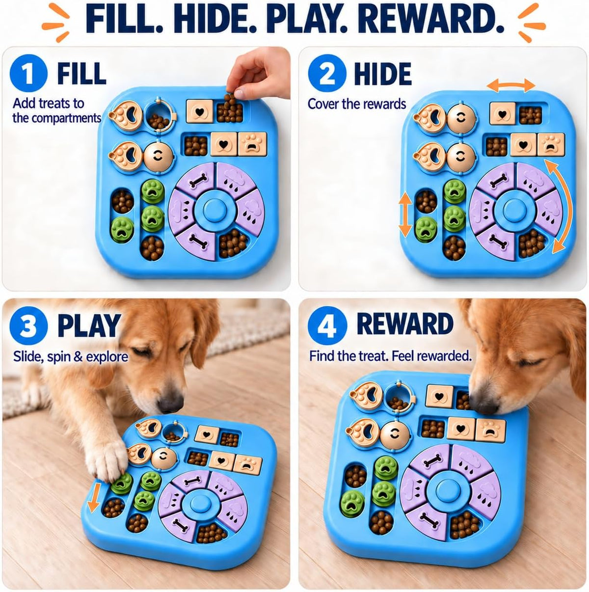Interactive Dog Puzzle Toy – Treat Dispenser & Slow Feeder