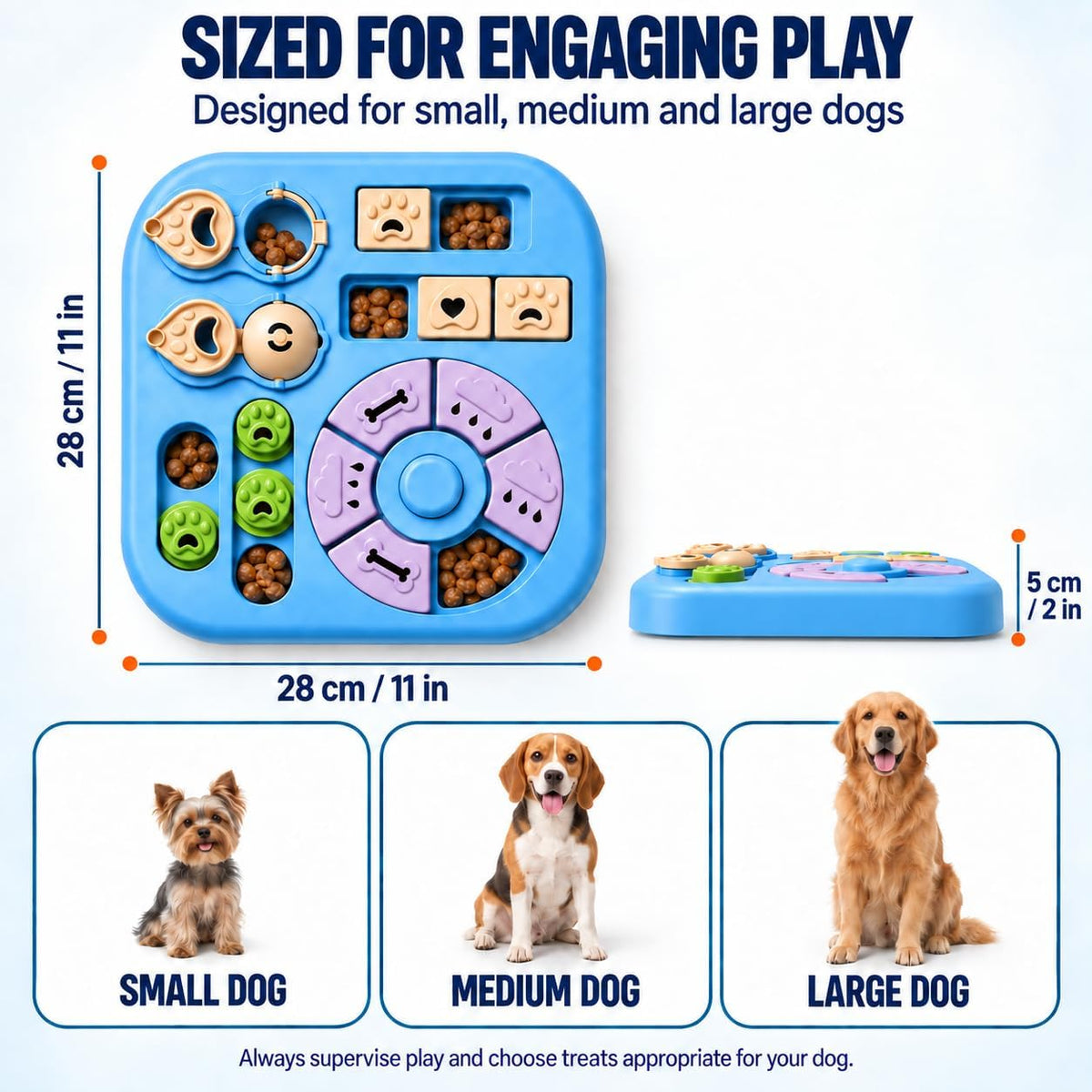 Interactive Dog Puzzle Toy – Treat Dispenser & Slow Feeder