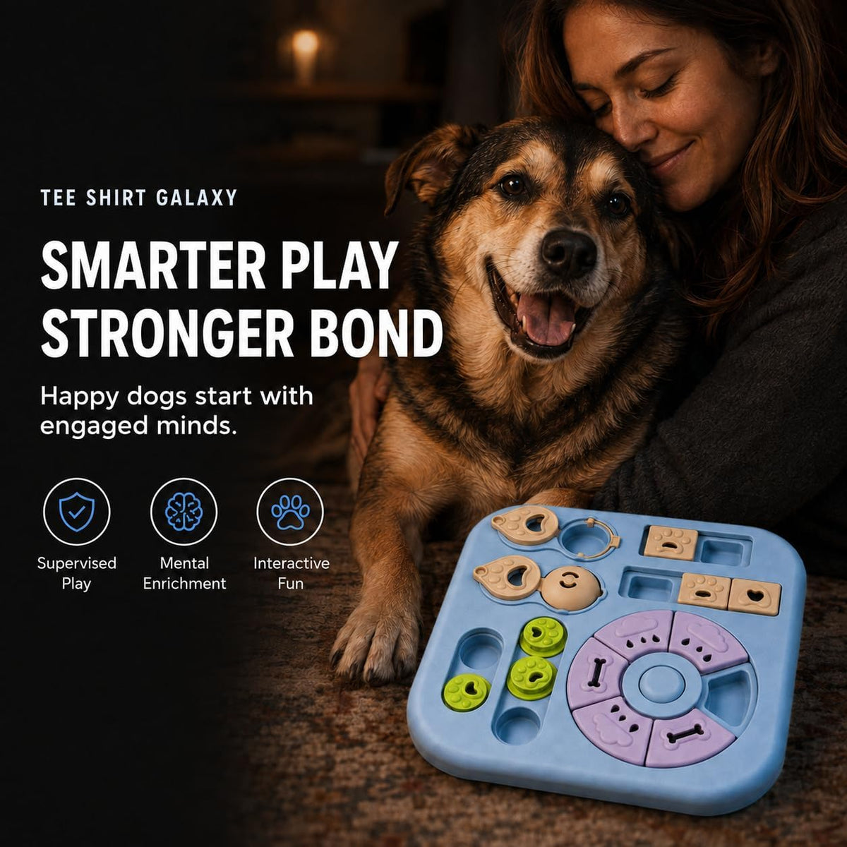 Interactive Dog Puzzle Toy – Treat Dispenser & Slow Feeder